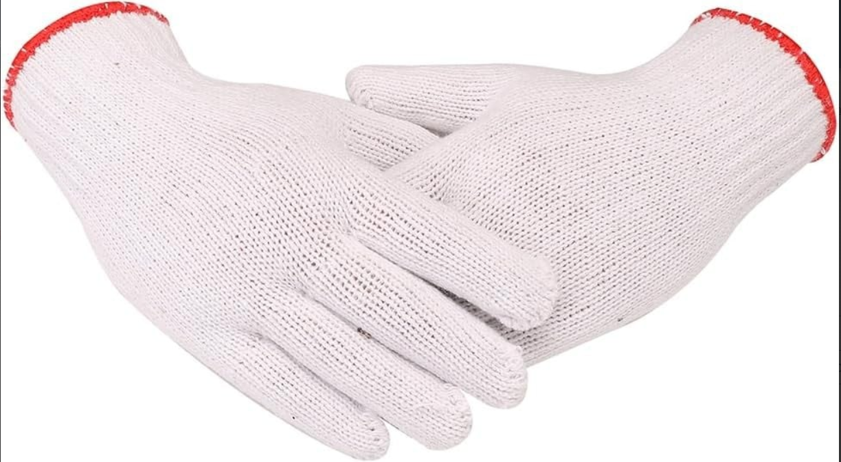 White Cotton Gloves Natural2