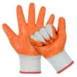 Latex Coated Gloves, Orange & White